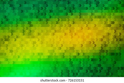 Light Green, Yellow vector blurry rectangular background. Geometric background in square style with gradient. The pattern can be used for brand-new background.