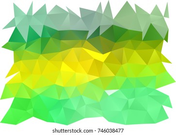 Light Green, Yellow vector blurry triangle template. Shining illustration, which consist of triangles. Triangular pattern for your business design.