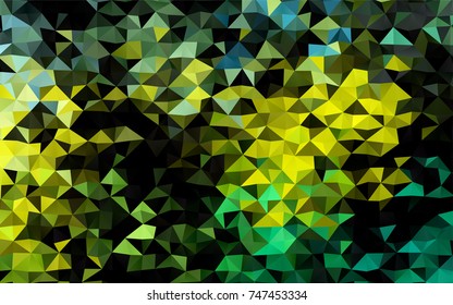 Light Green, Yellow vector blurry triangle background. Glitter abstract illustration with an elegant design. A new texture for your design.
