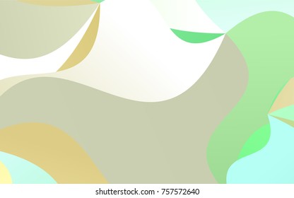 Light Green, Yellow vector blurry arched background. A vague circumflex abstract illustration with gradient. Brand-new design for your business.