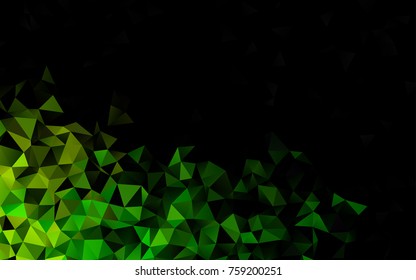 Light Green, Yellow vector blurry triangle pattern. Creative geometric illustration in Origami style with gradient. The textured pattern can be used for background.
