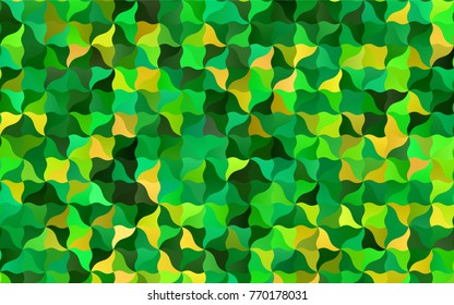 Light Green, Yellow vector blurry arched background. Brand-new colored illustration in blurry style with gradient. The textured pattern can be used for background.