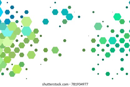 Light Green, Yellow vector blurry hexagon background design. Geometric background in Origami style with gradient. 