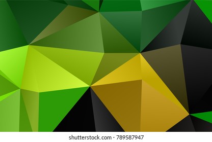Light Green, Yellow vector blurry triangle template. Shining colored illustration in a brand-new style. A completely new design for your business.