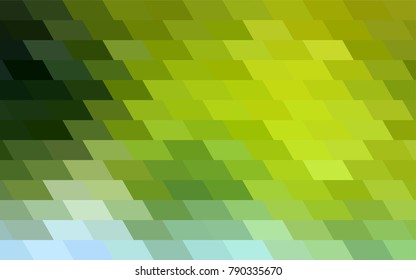 Light Green, Yellow vector blurry rectangular background. Geometric background in square style with gradient. The pattern can be used for brand-new background.