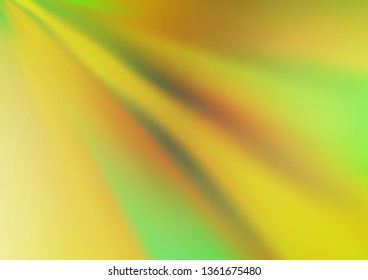 Light Green, Yellow vector bokeh and colorful pattern. A vague abstract illustration with gradient. The best blurred design for your business.