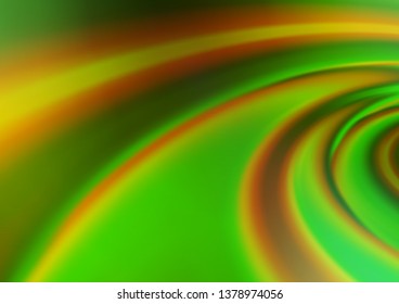 Light Green, Yellow vector bokeh pattern. Creative illustration in halftone style with gradient. Brand new style for your business design.