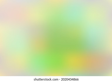 Light Green, Yellow vector bokeh pattern. Colorful illustration in blurry style with gradient. Elegant cover for a brand book.