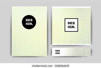 Light Green, Yellow vector brochure for ui, ux design. Abstract booklet on colored background with gradient. Completely new template for your brand book.