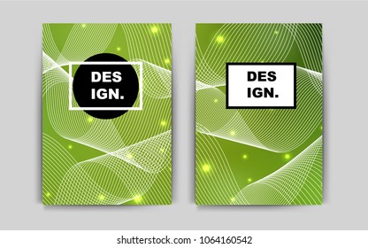 Light Green, Yellow vector brochure for ui, ux design. Beautiful colored sample in A4 size. New design for a poster, banner of your website.
