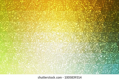 Light Green, Yellow vector christmas postcard low polygon background. Illustration consisting of triangles. Abstract triangular polygonal origami or crystal design of New Year celebration.