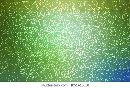 Light Green, Yellow vector christmas polygon background. Low poly Illustration consisting of triangles with snowflakes. Texture background of New Year celebration.