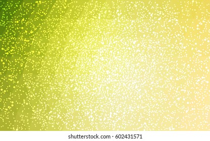 Light Green, Yellow vector christmas postcard low polygon background. Illustration consisting of triangles. Abstract triangular polygonal origami or crystal design of New Year celebration.
