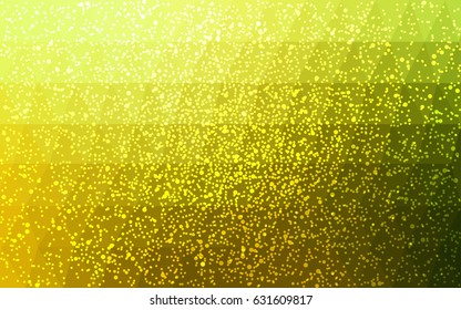 Light Green, Yellow vector christmas polygon background. Low poly Illustration consisting of triangles with snowflakes. Texture background of New Year celebration.