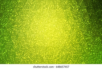 Light Green, Yellow vector christmas postcard low polygon background. Illustration consisting of triangles. Abstract triangular polygonal origami or crystal design of New Year celebration.
