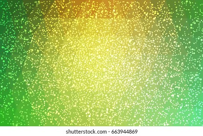 Light Green, Yellow vector christmas polygon background. Low poly Illustration consisting of triangles with snowflakes. Texture background of New Year celebration.