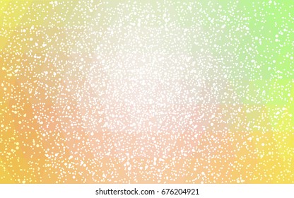 Light Green, Yellow vector christmas polygon background. Low poly Illustration consisting of triangles with snowflakes. Texture background of New Year celebration.