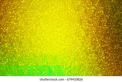 Light Green, Yellow vector christmas polygon background. Low poly Illustration consisting of triangles with snowflakes. Texture background of New Year celebration.