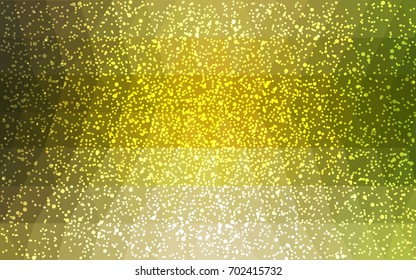 Light Green, Yellow vector christmas postcard low polygon background. Illustration consisting of triangles. Abstract triangular polygonal origami or crystal design of New Year celebration.