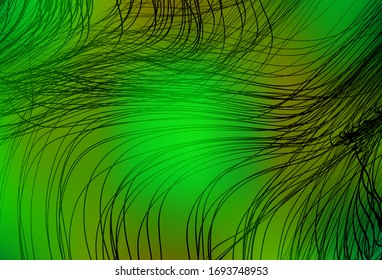 Hellgrüne, gelbe Vektorillustration bunter abstrakter Textur. Kreative Illustration im Stil der Halbfone mit Farbverlauf. Das beste unscharfe Design für Ihr Unternehmen.