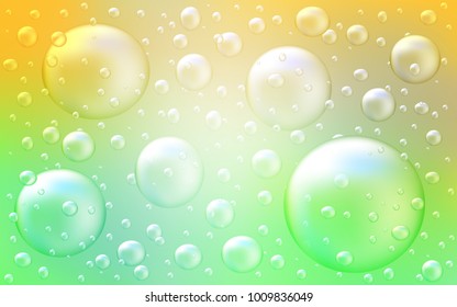 Light Green, Yellow vector cover with spots. Blurred decorative design in abstract style with bubbles. Completely new template for your brand book.