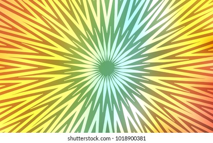 Light Green, Yellow vector cover with stright stripes. Lines on blurred abstract background with gradient. Best design for your ad, poster, banner.