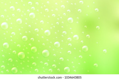 Light Green, Yellow vector cover with spots. Blurred decorative design in abstract style with bubbles. The pattern can be used for ads, leaflets of liquid.