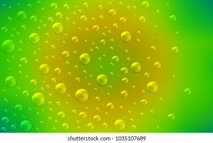Light Green, Yellow vector cover with spots. Beautiful colored illustration with blurred circles in nature style. Beautiful design for your business natural advert.