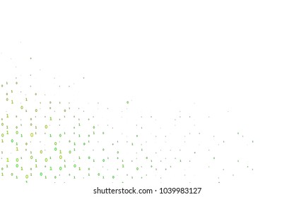 Light Green, Yellow vector cover with mathematic symbols. Modern geometrical illustration with numerals. The pattern can be used for ad, booklets, leaflets of education.