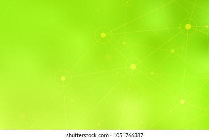 Light Green, Yellow vector cover with spots, lines. Decorative design in abstract style with triangle structure. Pattern can be used for beautiful websites.