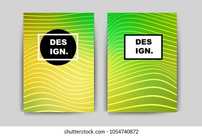 Light Green, Yellow vector cover for Envelopes. Web interface on abstract background with colorful gradient. Beautiful design for cover of notepads.