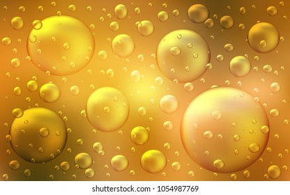 Light Green, Yellow vector cover with spots. Glitter abstract illustration with blurred drops of rain. The pattern can be used for aqua ad, booklets.