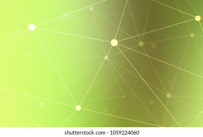 Light Green, Yellow vector cover with spots, lines. Modern abstract colorful illustration with spheres and lines. Pattern can be used for beautiful websites.