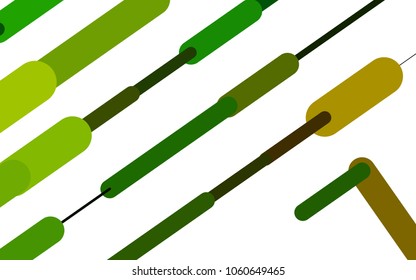 Light Green, Yellow vector cover with rounded stripes. Blurred decorative design in simple style with lines. The pattern can be used as ads, poster, banner for medicine.