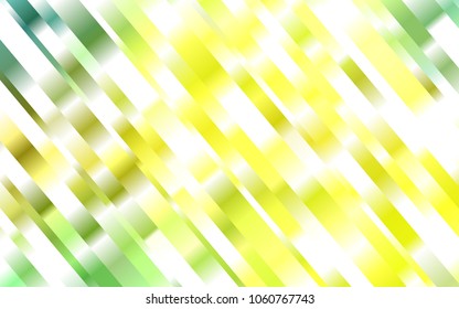 Light Green, Yellow vector cover with long lines. Lines on blurred abstract background with gradient. The pattern can be used as ads, poster, banner for commercial.