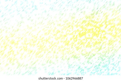 Light Green, Yellow vector cover with long lines. Modern geometrical abstract illustration with staves. Best design for your ad, poster, banner.