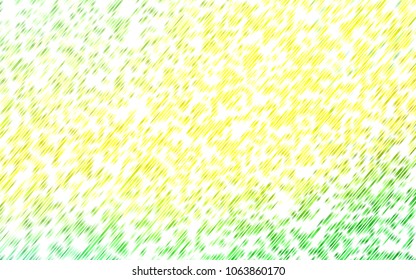 Light Green, Yellow vector cover with long lines. Glitter abstract illustration with colored sticks. The pattern can be used for busines ad, booklets, leaflets
