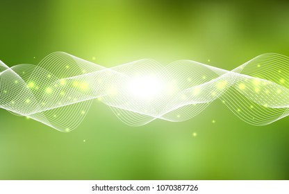 Light Green, Yellow vector cover with happy holiday ribbons. Beautiful colored illustration with ribbon in celebration style. The pattern can be used for new year ad, booklets.