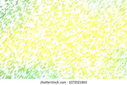 Light Green, Yellow vector cover with long lines. Glitter abstract illustration with colored sticks. The pattern can be used for websites.