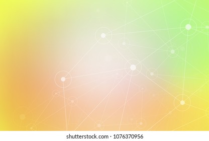 Light Green, Yellow vector cover with spots, lines. Abstract illustration with colorful discs and triangles. New design for ad, poster, banner of your website.