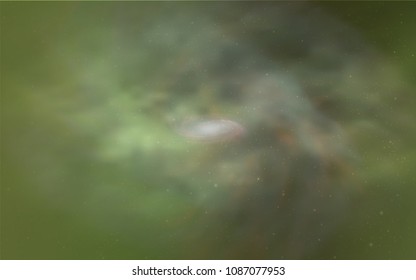 Light Green, Yellow vector cover with astronomical stars. Glitter abstract illustration with colorful cosmic stars. Pattern for astrology websites.