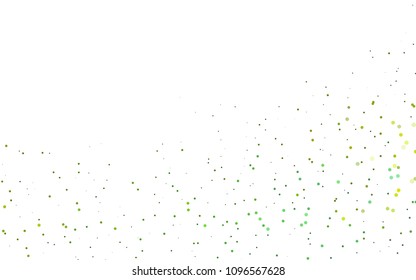 Light Green, Yellow vector  cover with spots. Modern abstract illustration with colorful water drops. New design for ad, poster, banner of your website.