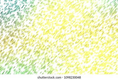 Light Green, Yellow vector cover with long lines. Glitter abstract illustration with colored sticks. Smart design for your business advert.