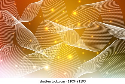 Light Green, Yellow vector cover with happy holiday ribbons. Modern geometrical abstract illustration with carnival ribbons. The pattern can be used for birthday gifts, congratulations.