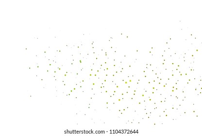 Light Green, Yellow vector  cover with spots. Glitter abstract illustration with blurred drops of rain. Pattern can be used as texture of water, rain drops.