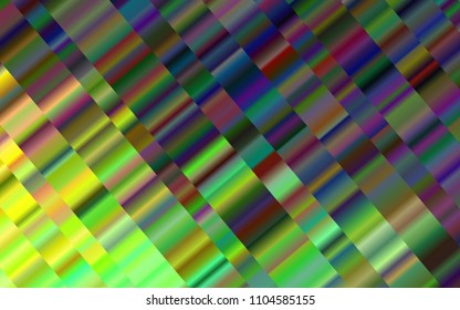 Light Green, Yellow vector cover with long lines. Lines on blurred abstract background with gradient. Best design for your ad, poster, banner.