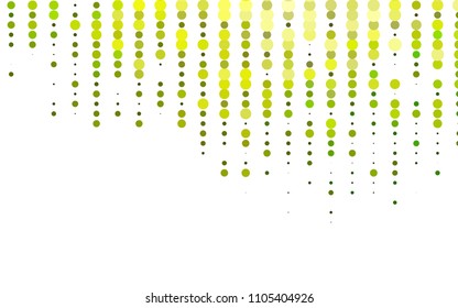 Light Green, Yellow vector  cover with spots. Beautiful colored illustration with blurred circles in nature style. The pattern can be used for ads, leaflets of liquid.