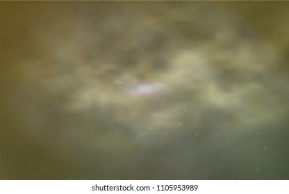 Light Green, Yellow vector cover with astronomical stars. Shining illustration with sky stars on abstract template. Best design for your ad, poster, banner.