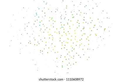 Light Green, Yellow vector  cover with spots. Blurred bubbles on abstract background with colorful gradient. Beautiful design for your business natural advert.
