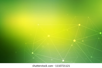 Light Green, Yellow vector cover with spots, lines. Abstract illustration with colorful discs and triangles. Beautiful design for your business advert.